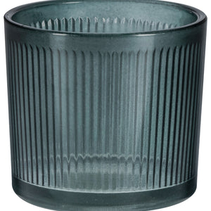 Teelichthalter Eni; 8x7.5 cm (ØxW); szaro-błękitny; okrągły; 2 sztuka / opakowanie