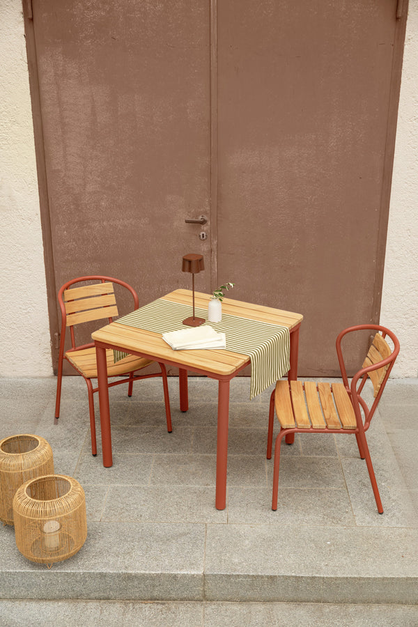 Tischläufer Valiano Streifen; 40x120 cm (SxD); beżowy/biały