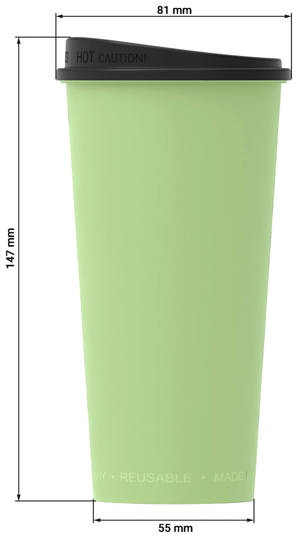 kubek do wielokrotnego użytku Michigan z pokrywką; 400ml