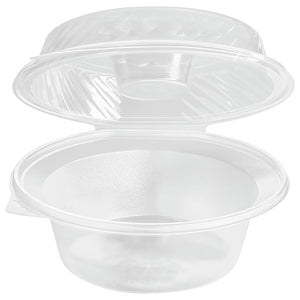 miska do sałatki z przegródką na dipy w pokrywie kopułowej; 2100ml