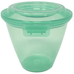 kubek na menu do wielokrotnego użytku Eco-Takeout z zawiasową pokrywą 365 ml; 365ml, 11.7x9.9 cm (ØxW); zielony; okrągły; 12 sztuka / opakowanie