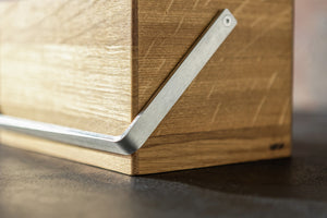 pojemnik na sztućce Esino z uchwytem; 21.2x14.4x12 cm (DxSxW); dąb