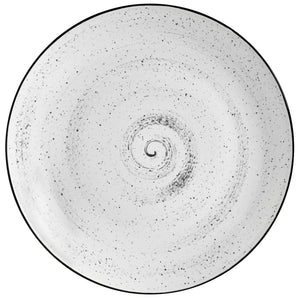 talerz płaski Fungio; 24 cm (Ø); biały/czarny; okrągły; 6 sztuka / opakowanie
