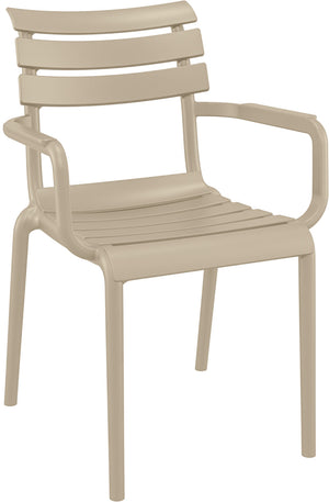 Stuhl Helen mit Armlehne; 58x59x84 cm (SxGxW); taupe; 4 sztuka / opakowanie