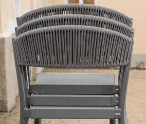 krzesło Amelia; 53x55x78.5 cm (SxGxW); antracyt; 2 sztuka / opakowanie