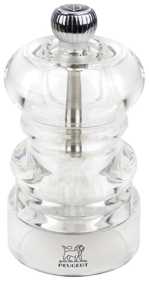 młynek do soli Nancy; 9 cm (W); transparentny; 6 sztuka / opakowanie