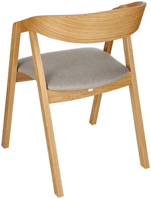 Stapelstuhl Calma Stoff Eiche; 54x53x79 cm (SxGxW); siedzisko taupe