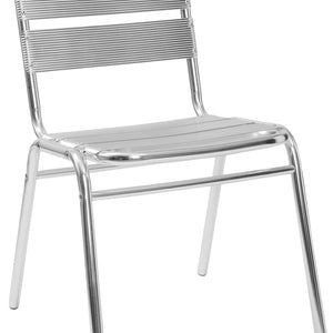 krzesło aluminiowe Limona bez podłokietników; 50x55x78.5 cm (SxGxW); siedzisko srebro, stelaż srebro; 4 sztuka / opakowanie