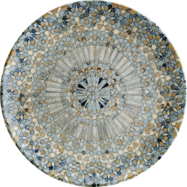 talerz płaski Luca Mosaic; 17 cm (Ø); pomarańczowy/ciemny niebieski/jasny niebieski/żółty/biały; okrągły; 12 sztuka / opakowanie