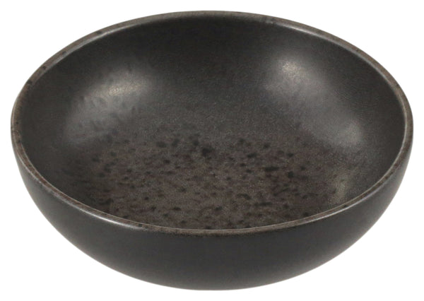miska Ironstone; 130ml, 10.3x3.5 cm (ØxW); ciemny brąz/czarny; okrągły; 6 sztuka / opakowanie