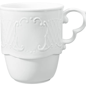 spodek do kubka Menuett; 300ml, 8x9.7 cm (ØxW); biały; okrągły; 6 sztuka / opakowanie