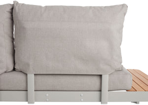 element wypoczynkowy Amalfia; 172x72x73 cm (SxGxW); siedzisko jasny szary, stelaż jasny szary