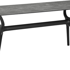 stół Faro prostokątny; 180x80x74 cm (DxSxW); Platte beton, stelaż czarny; prostokątny