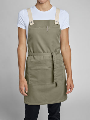 Latzschürze Larry 77x80 cm (LxB); 77x80 cm (DxS); khaki