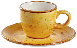 Espresso-Untertasse Nebro; 12.5x1.5 cm (ØxW); żółty; 6 sztuka / opakowanie