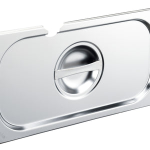 pokrywa GN Basic z wnęką na łyżkę; Größe GN 1/3, 32.5x17.6 cm (DxS); srebro