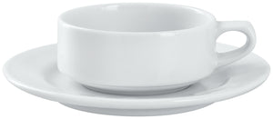 spodek do bulionówki / filiżanki do herbaty/kawy Base; 17 cm (Ø); biały; okrągły; 6 sztuka / opakowanie