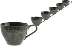 filiżanka do kawy Nano; 240ml, 9.3x6.8 cm (ØxW); czarny; okrągły; 6 sztuka / opakowanie