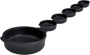  22x5 cm (ØxW); czarny; okrągły; 6 sztuka / opakowanie