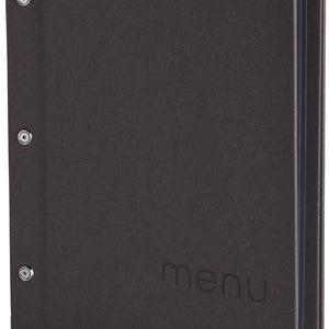 karta dań Perow z grawerem MENU A4; Größe DIN A4, 24.4x32.2 cm (SxW); antracyt