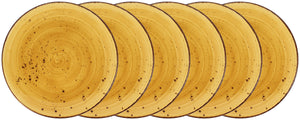 talerz płaski Nebro; 25 cm (Ø); żółty; okrągły; 6 sztuka / opakowanie