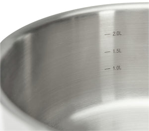 Stielkasserolle Prim Appety; 20 cm (Ø); srebro