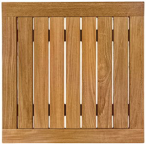 Outdoor-Teak-Tischplatte Mirello quadratisch; 70x70x3 cm (DxSxW); brązowy; kwadrat