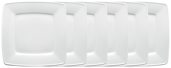 talerz płaski Melbourne; 28x28 cm (DxS); biały; kwadrat; 6 sztuka / opakowanie