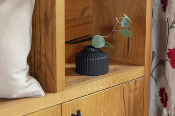 Vase Milo; 12.5x9.8 cm (ØxW); czarny