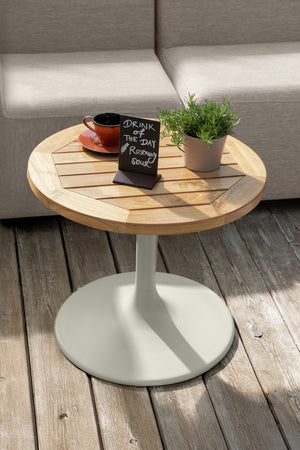 Outdoor-Teak-Tischplatte Mirello rund; 60 cm (Ø); brązowy; okrągły