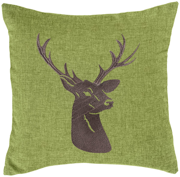 poszewka na poduszkę dekoracyjną Alpino Deer; 40x40 cm (SxD); oliwka