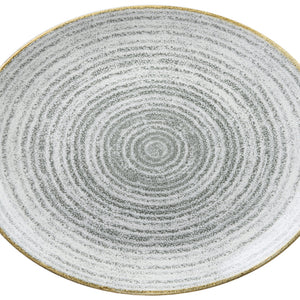 Platte Studio Prints Stone Grey oval Coupe; 31.7x25.5 cm (DxS); jasny szary/brązowy; owalny; 12 sztuka / opakowanie