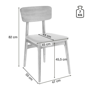 Stuhl Yorin Stoff; 47x55x82 cm (SxGxW); antracyt; 2 sztuka / opakowanie