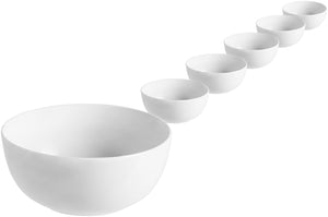 miska Mixor; 470ml, 13x5.7 cm (ØxW); biały; okrągły; 6 sztuka / opakowanie