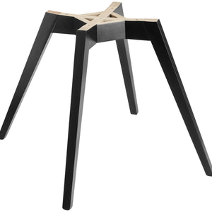 stelaż krzesła Milaria drewno; 52x53.5x44 cm (SxGxW); czarny; 2 sztuka / opakowanie