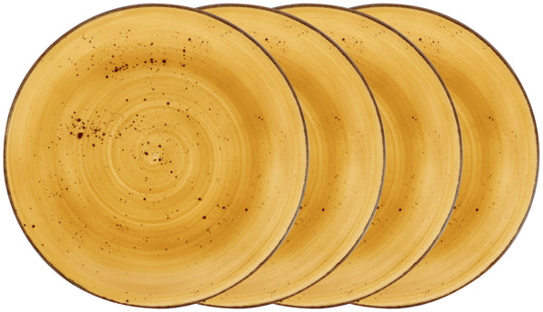 talerz płaski Nebro; 31 cm (Ø); żółty; okrągły; 4 sztuka / opakowanie