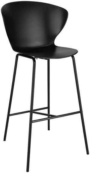 krzesło barowe Luvo; 55x45x114.5 cm (SxGxW); czarny; 2 sztuka / opakowanie