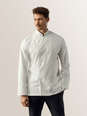 Herrenkochjacke Dave ungefärbt; Kleidergröße M; naturalny