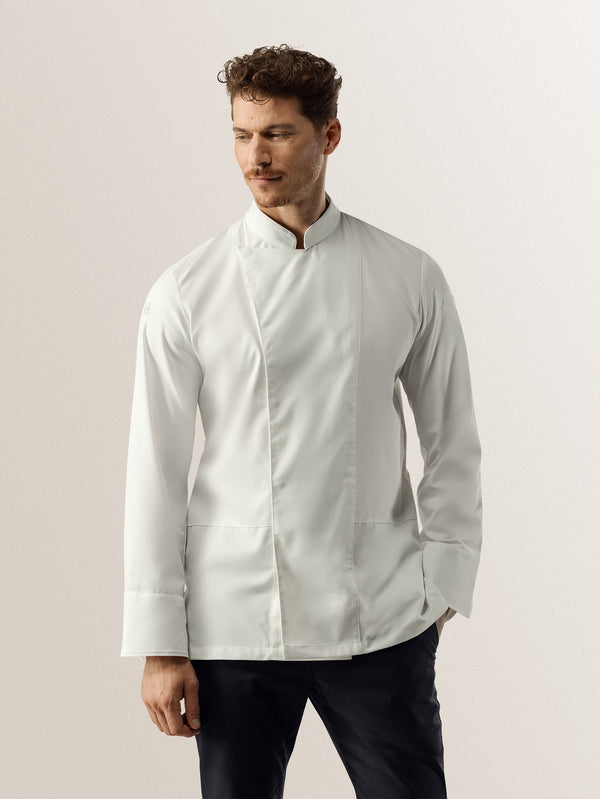 Herrenkochjacke Dave ungefärbt; Kleidergröße M; naturalny