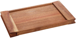 deska drewniana dwustronna Aria; 35.4x21x2.8 cm (DxSxW); akacja brąz; prostokątny