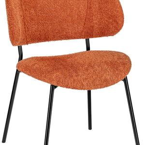krzesło Lindo Boucle; 55x65x85 cm (SxGxW); siedzisko terakota, stelaż czarny