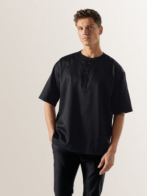 Kochshirt Gorgio; Kleidergröße 2XL; czarny