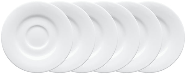 spodek do kubka / filiżanki do kawy/cappucino Pallais; 15.5 cm (Ø); biały; okrągły; 6 sztuka / opakowanie