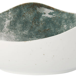 miska Purior; 1800ml, 26x24.5x11.7 cm (DxSxW); biały/niebieski petrol; owalny; 3 sztuka / opakowanie