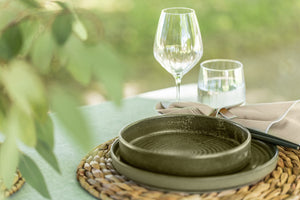 talerz z wysokim rantem Snug; 750ml, 20.5x4 cm (ØxW); oliwka; okrągły; 4 sztuka / opakowanie