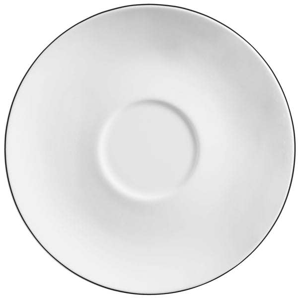 spodek do filiżanki do kawy Bellino; 15 cm (Ø); biały/czarny; okrągły; 6 sztuka / opakowanie