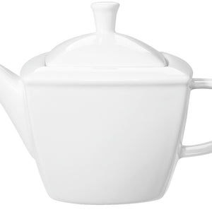 dzbanek do herbaty Melbourne z pokrywką; 450ml, 11.2x11.2x13 cm (DxSxW); biały; kwadrat; 6 sztuka / opakowanie