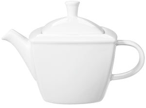 dzbanek do herbaty Melbourne z pokrywką; 450ml, 11.2x11.2x13 cm (DxSxW); biały; kwadrat; 6 sztuka / opakowanie