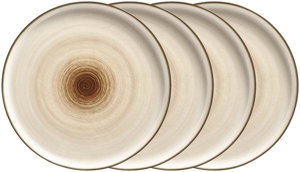 talerz płaski Limaro; 28 cm (Ø); brązowy; okrągły; 4 sztuka / opakowanie