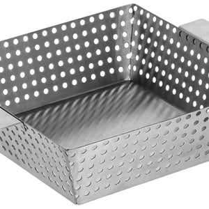 koszyk na pieczywo/owoce Livenza; 20x20x5 cm (DxSxW); srebro; kwadrat